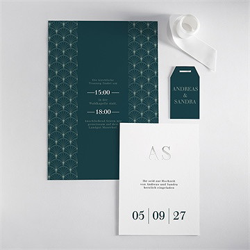 Hochzeitseinladung Art Deco Eleganz - vue 5