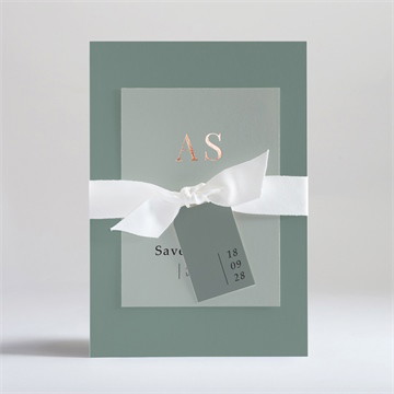 Hochzeitseinladung lorbeergrün