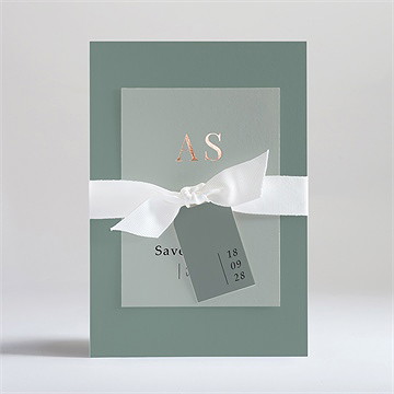 Hochzeitseinladung lorbeergrün