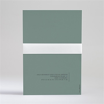 Hochzeitseinladung lorbeergrün - Vue 4