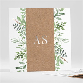 Hochzeitseinladung zierliches laub