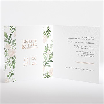 Hochzeitseinladung Frühlingsrosen - vue 3