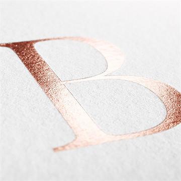 Geburtskarte Initial In Kupfer - Vue 2