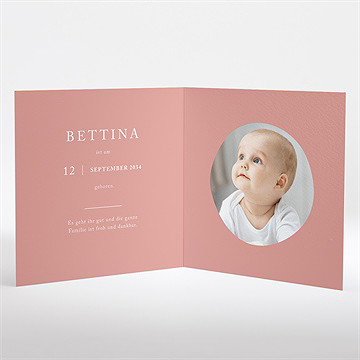 Geburtskarte Initial In Kupfer - vue 3