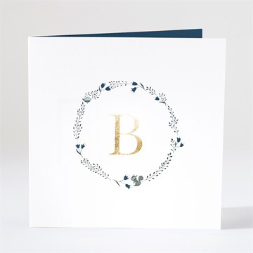 Geburtskarte Initial gold