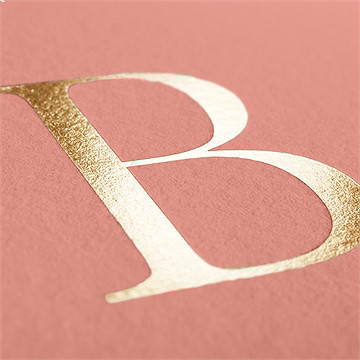 Geburtskarte Vergoldeter Initial - Vue 2