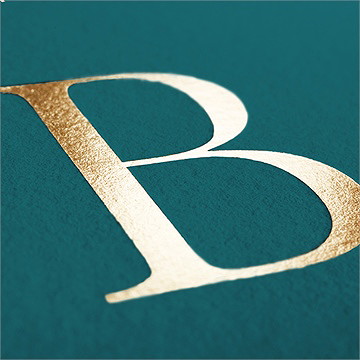 Geburtskarte Vergoldetes Initial - Smaragd - Vue 2