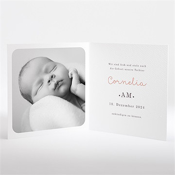 Geburtskarte Schaukelpferd Mädchen - Vue 2