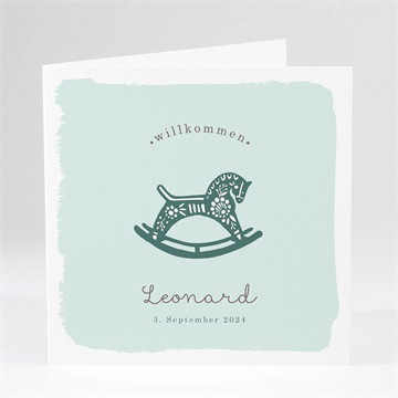 Geburtskarte Schaukelpferd junge