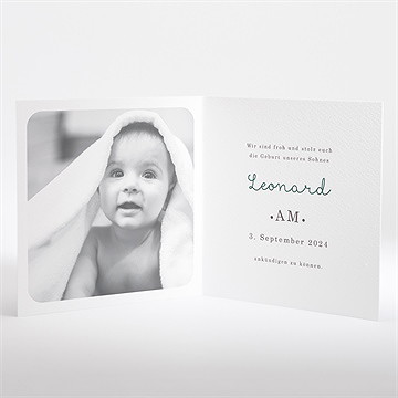 Geburtskarte Schaukelpferd Junge - Vue 2