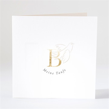 Einladung Taufe goldene taube - gold