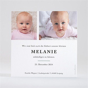 Geburtskarte Edel & Schlicht - vue 3