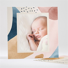 Geburtskarte modernes patchwork