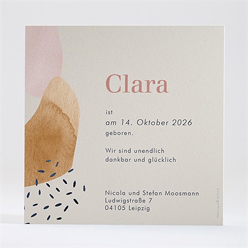 Geburtskarte Modernes Patchwork - Vue 2