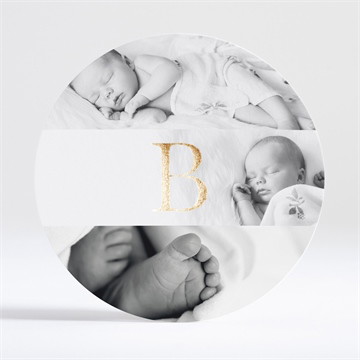 Geburtskarte Rundes initial