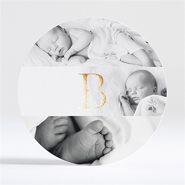 Geburtskarte Rundes Initial