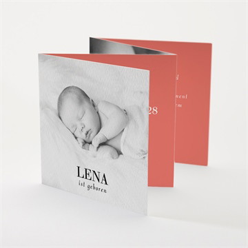 Geburtskarte granatapfelrot