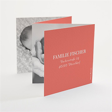 Geburtskarte Granatapfelrot - Vue 3