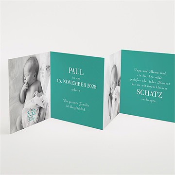 Geburtskarte Mintfarben - Vue 2