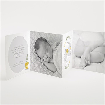 Geburtskarte Bärchen Girlande - Vue 2