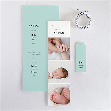 Geburtskarte Seine Geschichte - vue 4