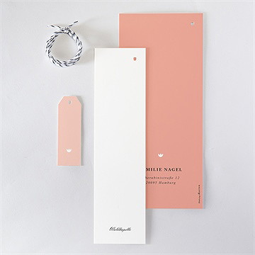 Einladung Taufe Kartentrio Rosa - Vue 5