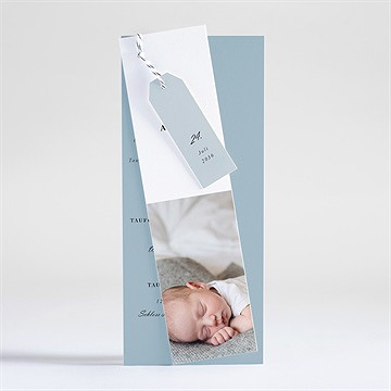 Einladung Taufe Kartentrio Blau