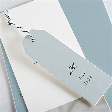 Einladung Taufe Kartentrio Blau - Vue 2