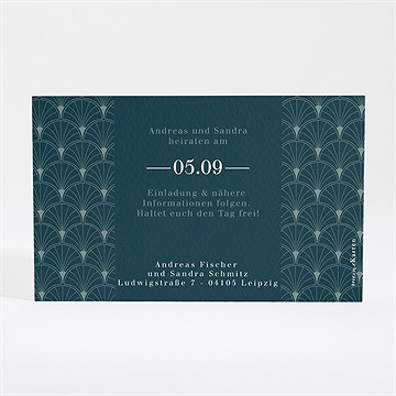 Save The Date Karte Art Deco Eleganz - Vue 2