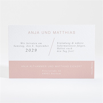 Save the Date Karte zarte mitteilung - Vue 2