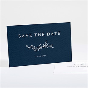 Save the Date Karte mineralblau