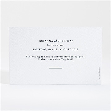 Save The Date Karte Mineralblau - Vue 2