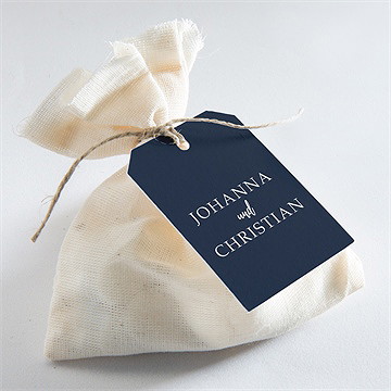 Geschenkanhänger Hochzeit mineralblau - Vue 2