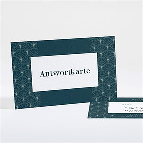Antwortkarte Hochzeit art deco eleganz