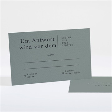 Antwortkarte Hochzeit lorbeergrün