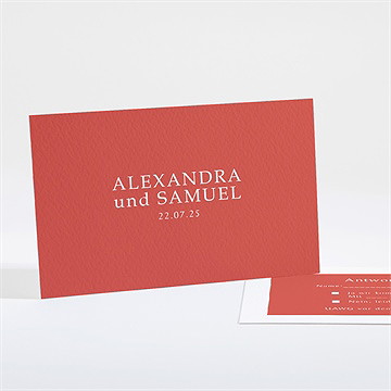 Antwortkarte Hochzeit Design In Korallenrot