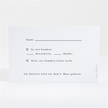 Antwortkarte Hochzeit mineralblau - Vue 2