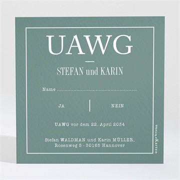 Antwortkarte Hochzeit polaroid der liebe