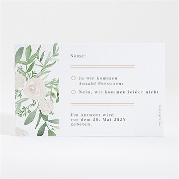 Antwortkarte Hochzeit frühlingsrosen - Vue 4