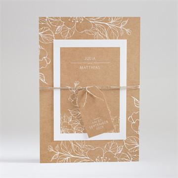 Hochzeitseinladung elegante gravur