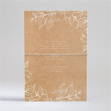 Hochzeitseinladung Elegante Gravur - Vue 4