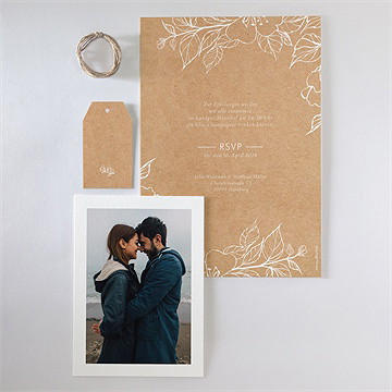 Hochzeitseinladung Elegante Gravur - Vue 6