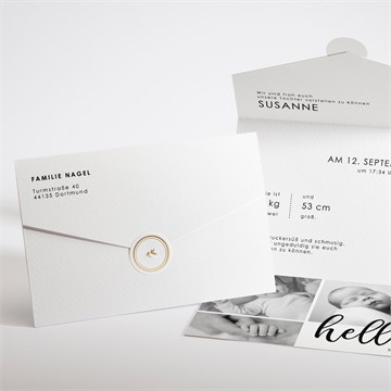 Geburtskarte Hello - brief