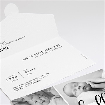 Geburtskarte Hello - Brief - Vue 2