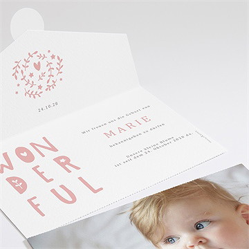 Geburtskarte wonderful girl - Vue 2