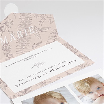 Geburtskarte pocketfold gravur - Vue 2