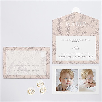 Geburtskarte pocketfold gravur - vue 3