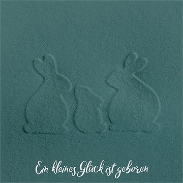 Geburtskarte Hasenfamilie - Vue 2