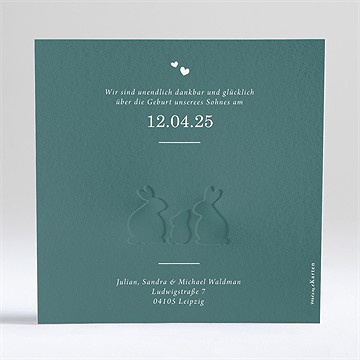 Geburtskarte Hasenfamilie - Vue 3