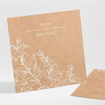 Antwortkarte Hochzeit elegante gravur